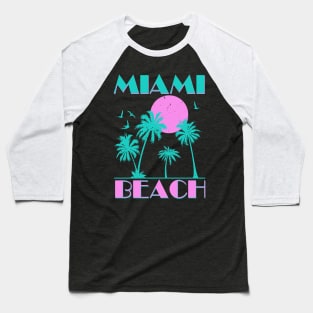 Miami beach vintage retro Baseball T-Shirt